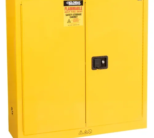 Global Industrial™ Flammable Cabinet, Manual Close Double Door, 22 Gallon, 35"Wx22"Dx35"H