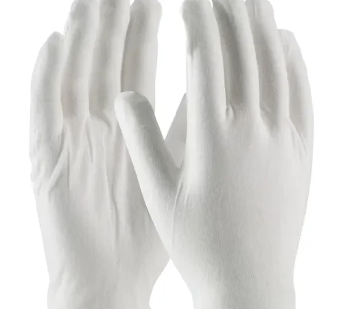 PIP® 97-520 CleanTeam® Medium Weight Inspect Gloves, Cotton Lisle, Unhemmed, Men's