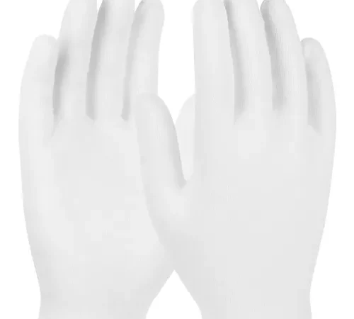 PIP® 97-521 CleanTeam® 10.5" Medium Weight Inspect Gloves, Cotton Lisle, Unhemmed, Men's
