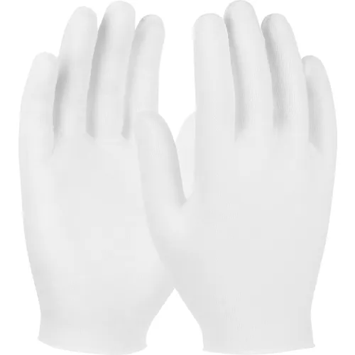 PIP® 97-521 CleanTeam® 10.5" Medium Weight Inspect Gloves, Cotton Lisle, Unhemmed, Men's