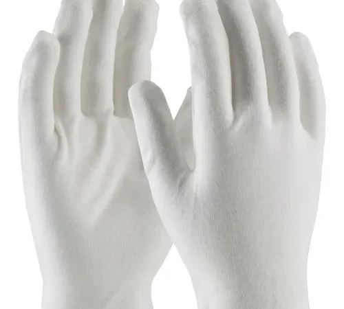 PIP® 97-540 CleanTeam® Heavy Weight Inspect Gloves, Cotton Lisle, Unhemmed, Men's