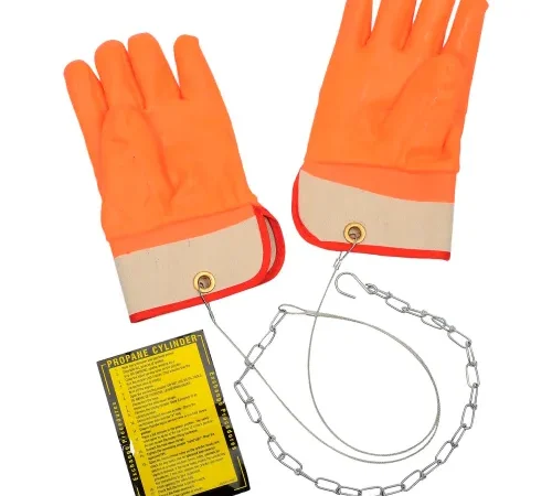 Ideal Warehouse Forklift Propane Cylinder Handling Gloves - 70-1020 On Hand Gloves