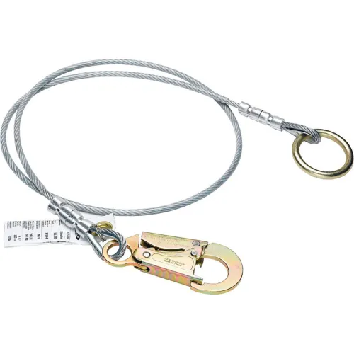 Werner® Anchor Extension, 3'L, O Ring, Snaphook, 1/4" Vinyl Coated Cable - Image 2