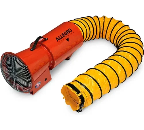 Allegro Axial Blower With 15' Duct & Canister 9514, 8" Dia., 1/3HP, 1275 CFM
