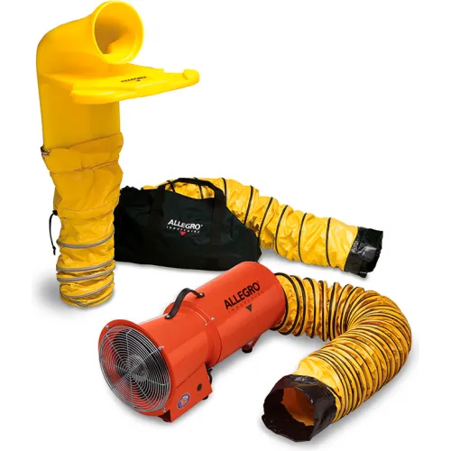 Allegro Industries® Axial Blower System W/ 15' Ducting, 1150 CFM, 1/4 HP