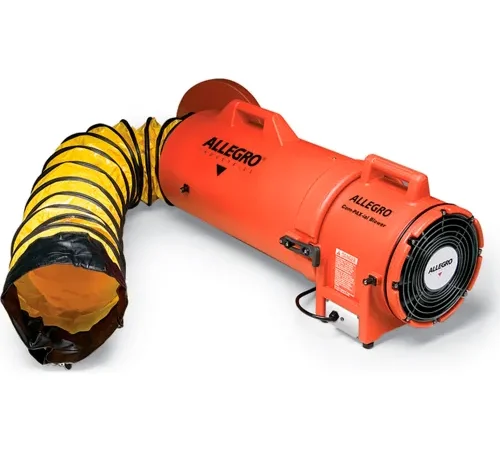 Allegro 9536-50 8 Inch  Axial DC Plastic Blower w/ Canister & 50' Ducting, 12V