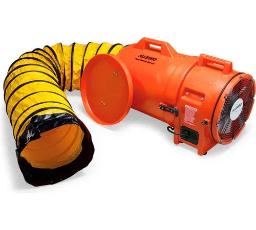 Allegro Industries® Axial Plastic Blower W/ 25' Ducting, 1330 CFM, 1/4 HP