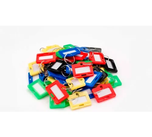 Barska 50 Small Assorted Key Tags with Window Insert 1"W x 0.8"D x 0.18"H each