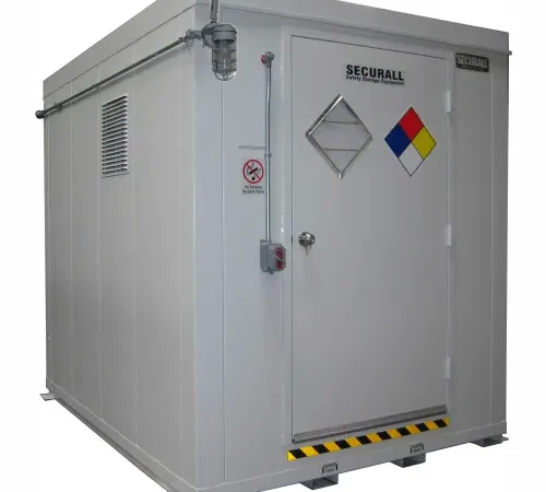 Securall® 12 Drum Agri-Chemical Storage Locker - Dim: 7'W x 9'D x 8'3"H