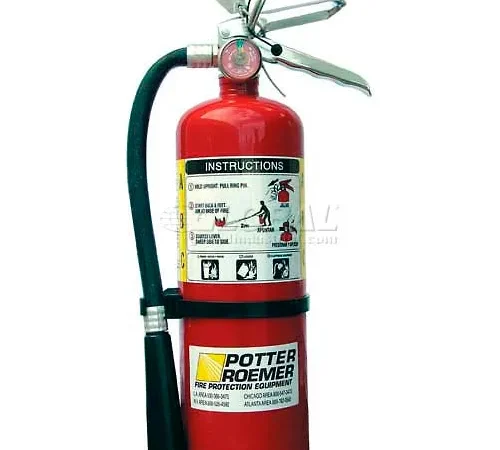 Potter-Roemer Fire Extinguisher, 5 lb,  ABC Dry Chemical, Red, 4-4/4x15-1/4