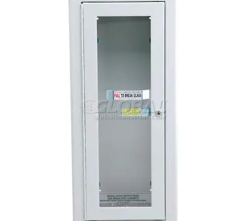 Potter Roemer Alta Steel Fire Extinguisher Cabinet, Breakable Glass Window Lock, Surface Mt.