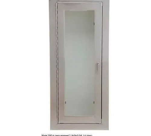 Potter Roemer Alta SS Fire Extinguisher Cabinet, Tempered Glass Window, Fully Recessed, 4"D