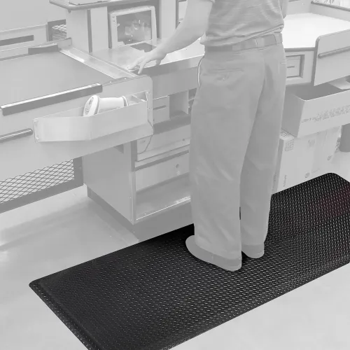Apache Mills Custom Art Mat, Plush Scraper Style, 3/8 " Thick, 3'W x 4'L, Black