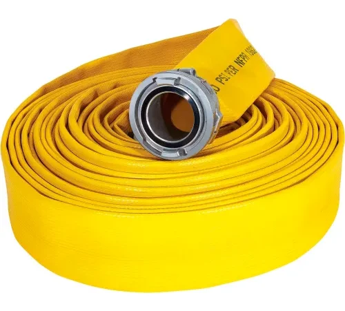 Kuriyama Fire Products JAFX4 4 Ply Fire Hose, 4" X 50 Ft, 250 PSI, Yellow