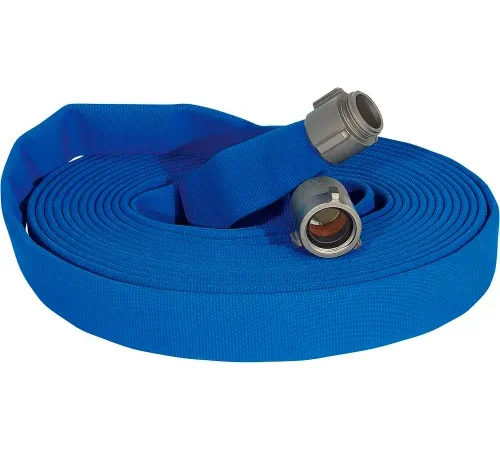 Kuriyama Fire Products JAFLINE HD Double Jacket Fire Hose, 1-1/2" X 50 Ft, 400 PSI, Blue