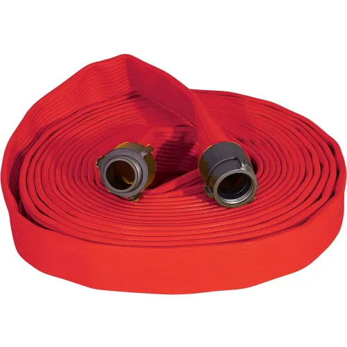 Kuriyama Fire Products JAFRIB Standard Nitrile Fire Hose, 2" X 100 Ft, 300 PSI, Red