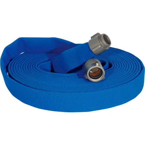 Kuriyama Fire Products JAFLINE Double Jacket Fire Hose, 1-1/2" X 50 Ft, 400 PSI, Blue