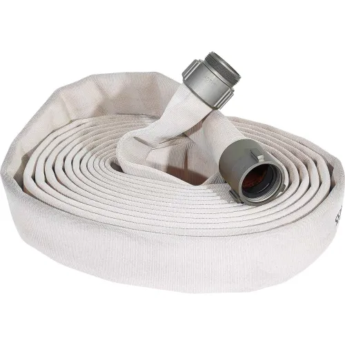 Kuriyama Fire Products JAFLINE HD Double Jacket Fire Hose, 1-3/4" X 50 Ft, 400 PSI, White