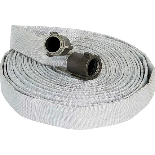 Kuriyama Fire Products FOREST LITE Single Jacket Fire Hose, 1-1/2" X 50 Ft, 300 PSI, White