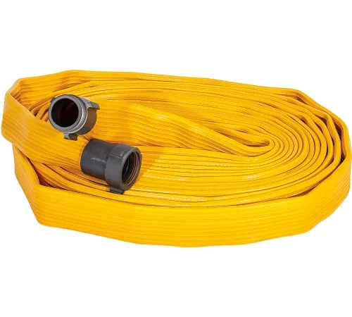 Kuriyama Fire Products JAFX4 4 Ply Fire Hose, 2" X 50 Ft, 330 PSI, Yellow