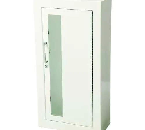 JL Industries Steel Fire Extinguisher Cabinet, Vertical Acrylic Window, Surface Mount, Saf-T-Lok