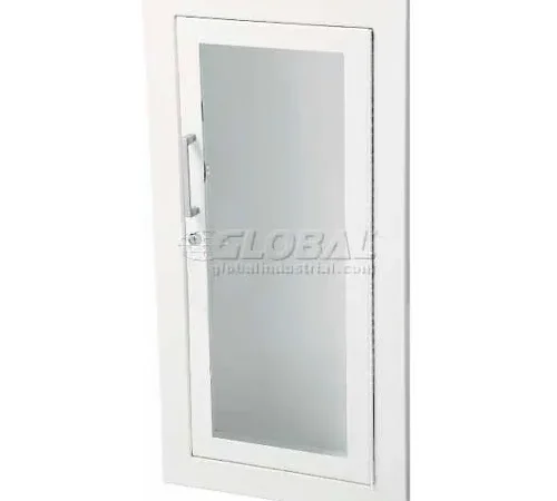JL Industries Steel Fire Extinguisher Cabinet, Full Acrylic Window, Fully Recessed, Saf-T-Lok