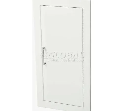 JL Industries Steel Fire Extinguisher Cabinet, Solid Door, Fully Recessed, 6"D