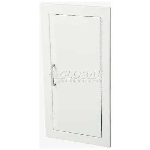 JL Industries Steel Fire Extinguisher Cabinet, Solid Door, Fully Recessed, 6"D