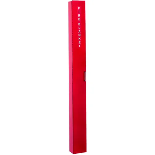 JL Industries Royal Series Fire Blanket & Cabinet, Roller Type, 6-1/2" W x 4-1/2" D x 68"H, Red