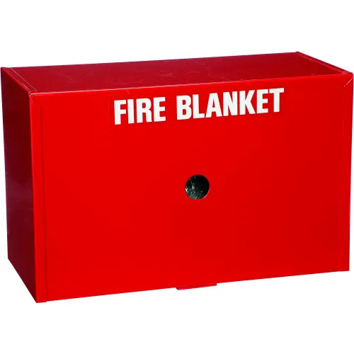 JL Industries Royal Series Fire Blanket & Cabinet, Drop Type, 16" W x 7-1/2" D x 10"H, Red, 9613S21