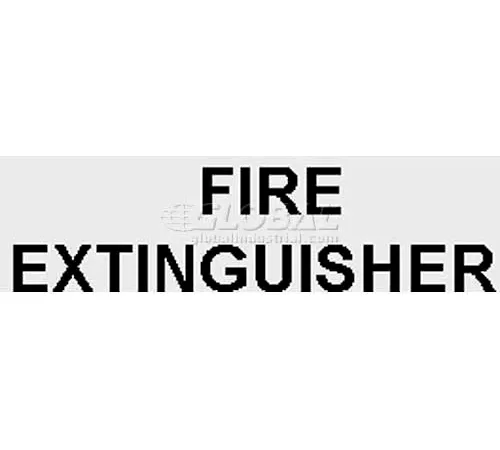Horizontal Die Cut Fire Extinguisher Letters, Black