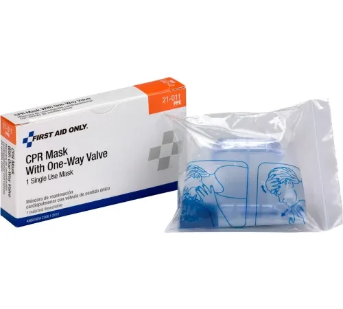 First Aid Only CPR Mask with One-Way Valve, 1/Box