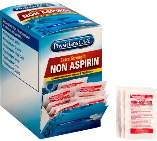 First Aid Only PhysiciansCare Extra Strength Non-Aspirin, 50 x 2/Box