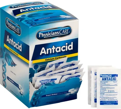 First Aid Only PhysiciansCare Antacid, 50 x 2/Box