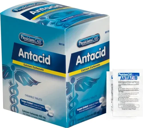 First Aid Only PhysiciansCare Antacid, 125 x 2/Box