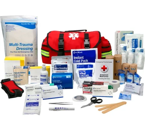 First Aid Only® Basic First Aid Responder Bag, Up to 24 Persons, Red