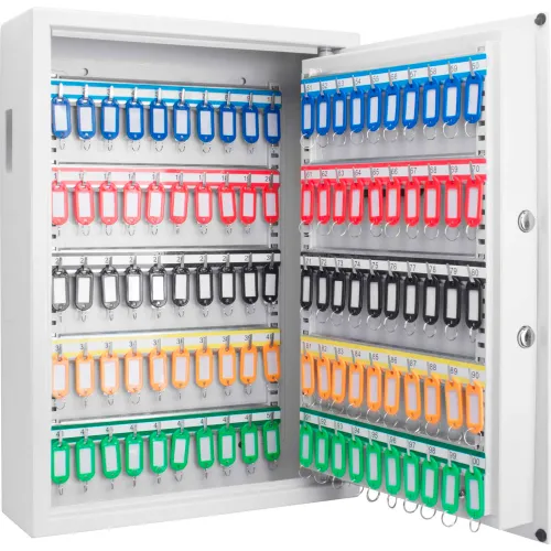 Barska AX13262 100 Keys Keypad Wall Key Safe 15-3/4"W x 21-3/4"D x 4-3/4"H, White, Steel - Image 2