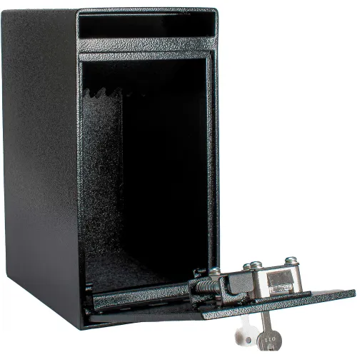 Barska® Dual Key Depository Safe 0.27 Cubic Feet, 9"W x 6"D x 12"H - Black - Image 2