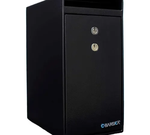 Barska® Dual Key Depository Safe 0.27 Cubic Feet, 9"W x 6"D x 12"H - Black