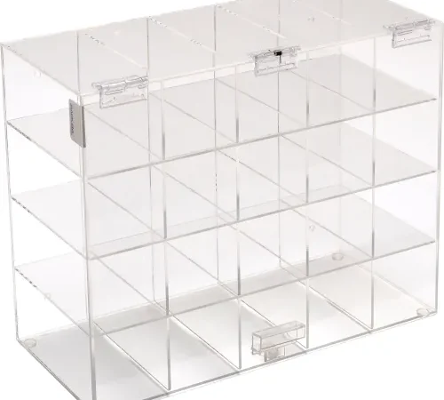 Horizon Mfg. Safety Glass Holder With Door, 5203, Holds 20 Glasses, 6-3/4"L