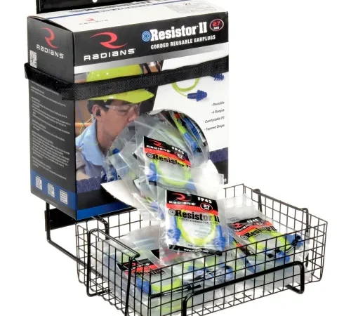 Horizon Mfg. 200 Pair Foam Earplug Dispenser Box Rack With Anti-Spill Wire Tray, 4001, 10-1/2"L