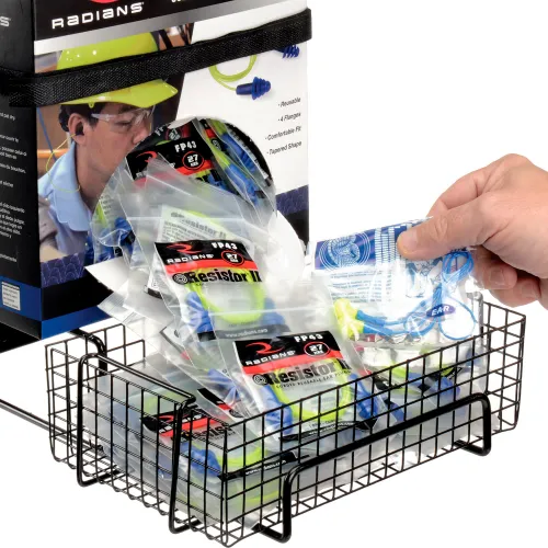 Horizon Mfg. 200 Pair Foam Earplug Dispenser Box Rack With Anti-Spill Wire Tray, 4001, 10-1/2"L - Image 3