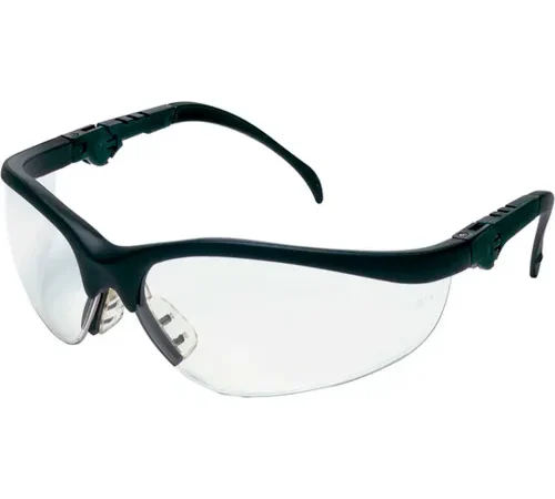 MCR Safety KD310 Klondike® Plus Safety Glasses, Ratchet Temple, Black Frame, Clear Lens - Pkg Qty 12
