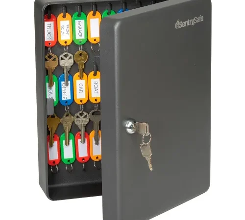 SentrySafe 50 Key Capacity KB-50 Key Box, Key Lock, 9-7/16"W x 3-15/16"D x 11-13/16"H, Black