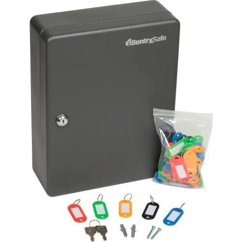SentrySafe 50 Key Capacity KB-50 Key Box, Key Lock, 9-7/16"W x 3-15/16"D x 11-13/16"H, Black - Image 4