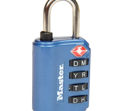 Master Lock® No. 4691DWD TSA-Accept Set-Your Own Combination Zinc Padlock - Assorted Colors - Pkg Qty 4