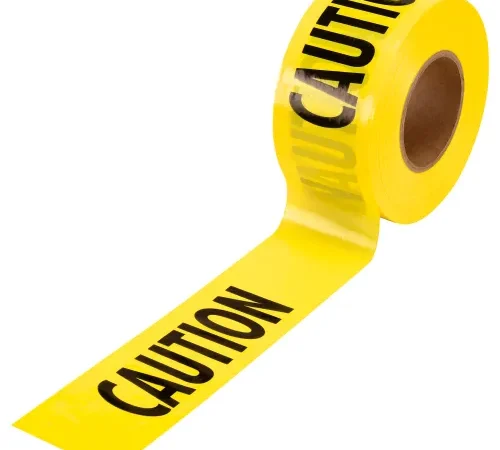 Empire® Barricade Tape, 3" x 1000', Yellow, Caution