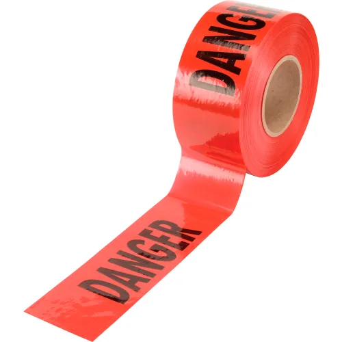 Empire® Barricade Tape, 3" x 1000', Red, Danger