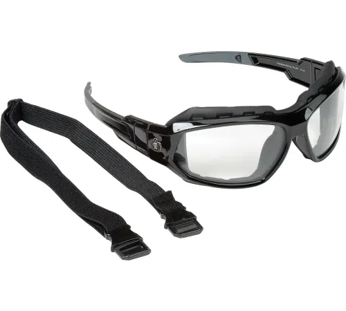 Ergodyne® Skullerz® Loki Safety Glasses/Goggles W/Fog-Off, Clear AF Lens, Black Frame