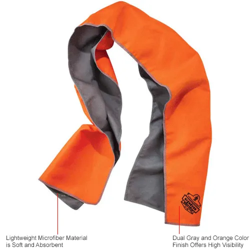 Chill-Its® 6602MF Evaporative Microfiber Cooling Towel, Orange - Image 4